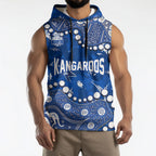 Personalized North Melbourne Kangaroos Sleeveless Hoodie Aboriginal Pattern with Graffiti Style