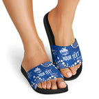 Personalized North Melbourne Kangaroos Slide Sandals Aboriginal Pattern with Graffiti Style