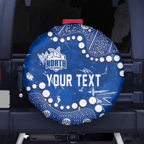 Personalized North Melbourne Kangaroos Spare Tire Cover Aboriginal Pattern with Graffiti Style
