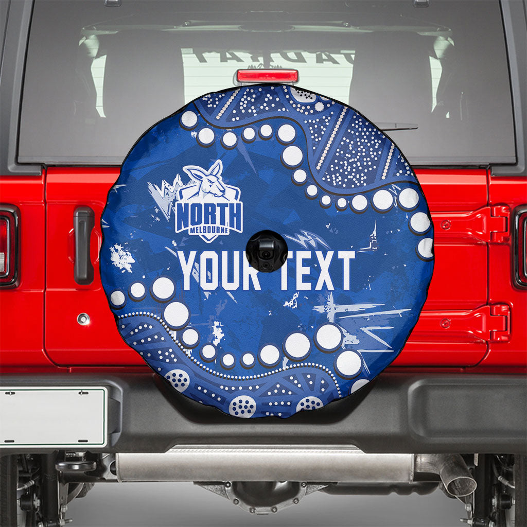 Personalized North Melbourne Kangaroos Spare Tire Cover Aboriginal Pattern with Graffiti Style