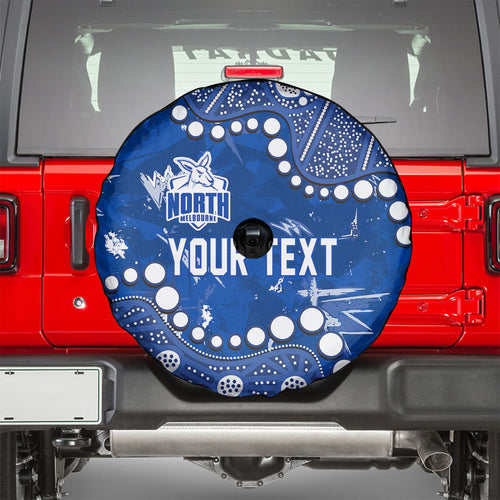 Personalized North Melbourne Kangaroos Spare Tire Cover Aboriginal Pattern with Graffiti Style