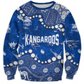 Personalized North Melbourne Kangaroos Sweatshirt Aboriginal Pattern with Graffiti Style