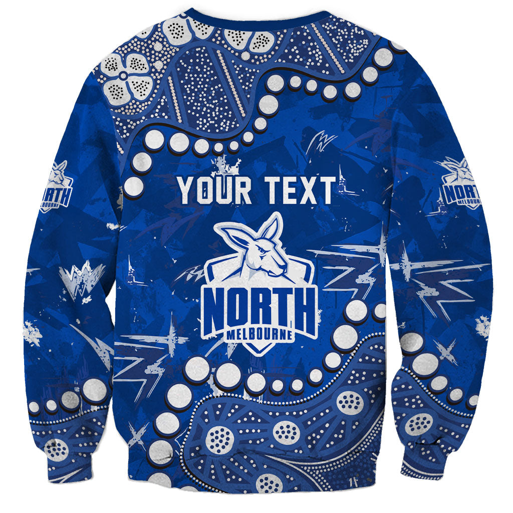 Personalized North Melbourne Kangaroos Sweatshirt Aboriginal Pattern with Graffiti Style
