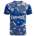 Personalized North Melbourne Kangaroos T Shirt Aboriginal Pattern with Graffiti Style
