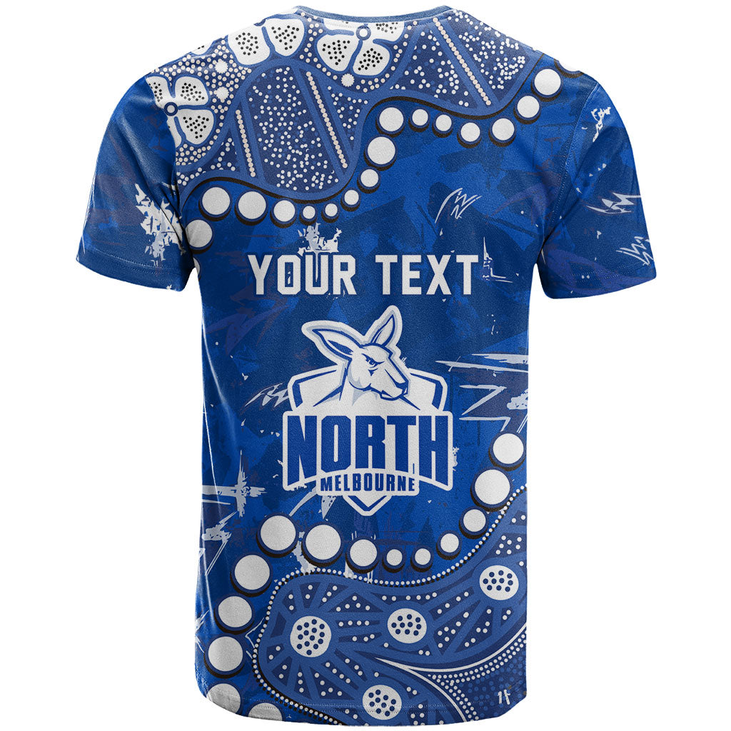 Personalized North Melbourne Kangaroos T Shirt Aboriginal Pattern with Graffiti Style