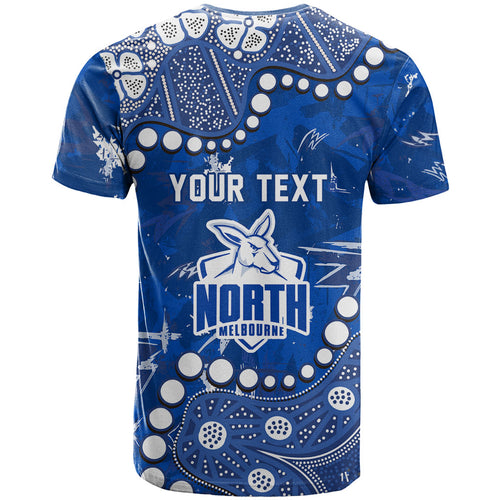 Personalized North Melbourne Kangaroos T Shirt Aboriginal Pattern with Graffiti Style
