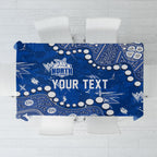 Personalized North Melbourne Kangaroos Tablecloth Aboriginal Pattern with Graffiti Style