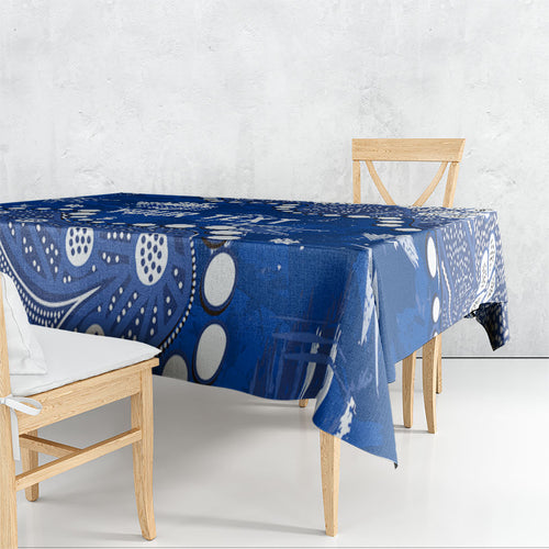 Personalized North Melbourne Kangaroos Tablecloth Aboriginal Pattern with Graffiti Style
