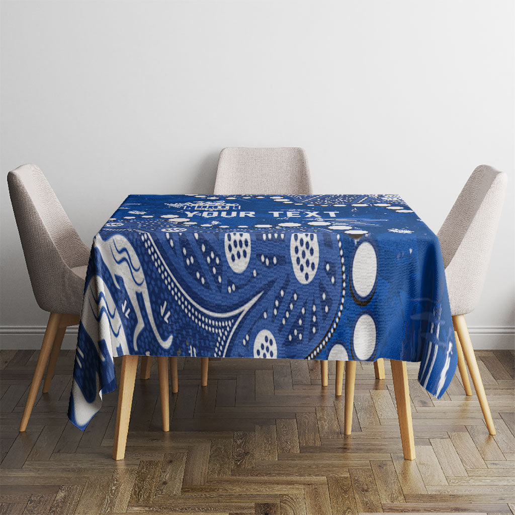 Personalized North Melbourne Kangaroos Tablecloth Aboriginal Pattern with Graffiti Style