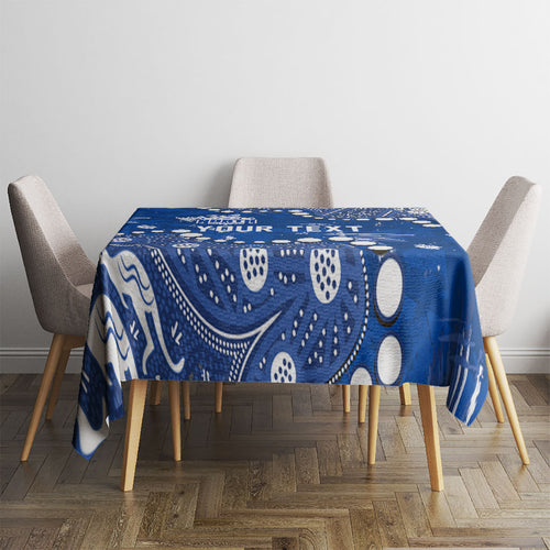 Personalized North Melbourne Kangaroos Tablecloth Aboriginal Pattern with Graffiti Style