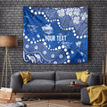 Personalized North Melbourne Kangaroos Tapestry Aboriginal Pattern with Graffiti Style