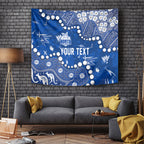 Personalized North Melbourne Kangaroos Tapestry Aboriginal Pattern with Graffiti Style