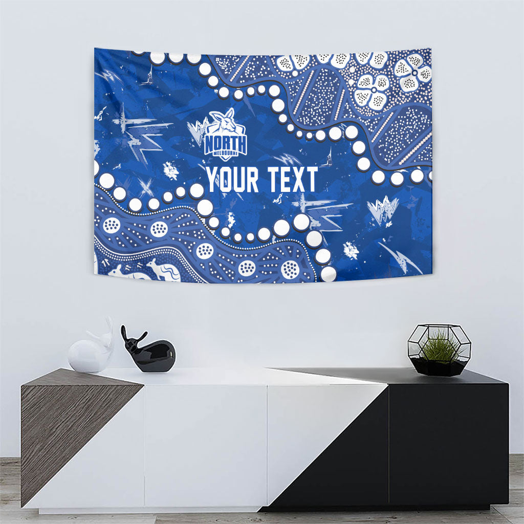 Personalized North Melbourne Kangaroos Tapestry Aboriginal Pattern with Graffiti Style