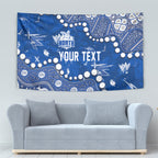 Personalized North Melbourne Kangaroos Tapestry Aboriginal Pattern with Graffiti Style