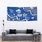 Personalized North Melbourne Kangaroos Tapestry Aboriginal Pattern with Graffiti Style