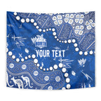Personalized North Melbourne Kangaroos Tapestry Aboriginal Pattern with Graffiti Style