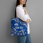 Personalized North Melbourne Kangaroos Tote Bag Aboriginal Pattern with Graffiti Style