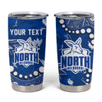 Personalized North Melbourne Kangaroos Tumbler Cup Aboriginal Pattern with Graffiti Style