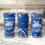 Personalized North Melbourne Kangaroos Tumbler Cup Aboriginal Pattern with Graffiti Style