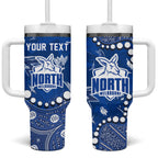 Personalized North Melbourne Kangaroos Tumbler With Handle Aboriginal Pattern with Graffiti Style