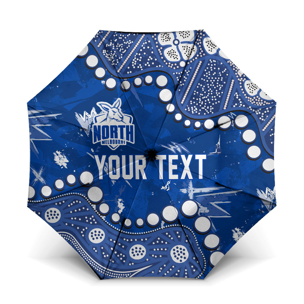 Personalized North Melbourne Kangaroos Umbrella Aboriginal Pattern with Graffiti Style
