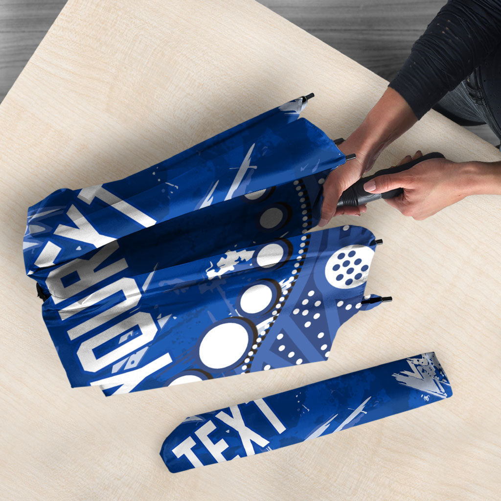 Personalized North Melbourne Kangaroos Umbrella Aboriginal Pattern with Graffiti Style