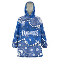 Personalized North Melbourne Kangaroos Wearable Blanket Hoodie Aboriginal Pattern with Graffiti Style