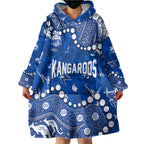 Personalized North Melbourne Kangaroos Wearable Blanket Hoodie Aboriginal Pattern with Graffiti Style