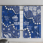 Personalized North Melbourne Kangaroos Window Curtain Aboriginal Pattern with Graffiti Style