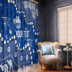 Personalized North Melbourne Kangaroos Window Curtain Aboriginal Pattern with Graffiti Style
