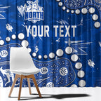 Personalized North Melbourne Kangaroos Window Curtain Aboriginal Pattern with Graffiti Style