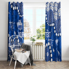 Personalized North Melbourne Kangaroos Window Curtain Aboriginal Pattern with Graffiti Style