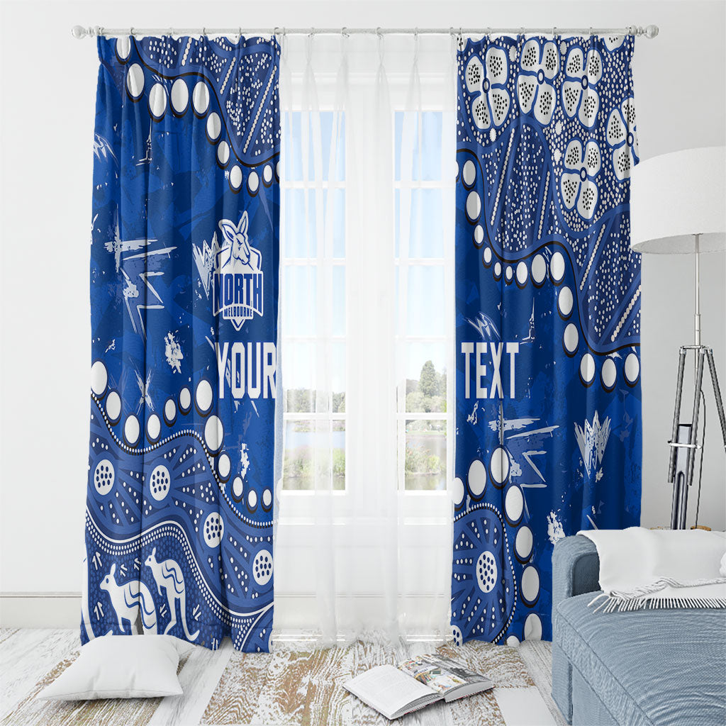 Personalized North Melbourne Kangaroos Window Curtain Aboriginal Pattern with Graffiti Style