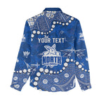 Personalized North Melbourne Kangaroos Women Casual Shirt Aboriginal Pattern with Graffiti Style