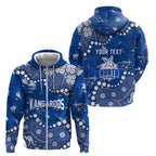 Personalized North Melbourne Kangaroos Zip Hoodie Aboriginal Pattern with Graffiti Style