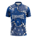 Personalized North Melbourne Kangaroos Zipper Polo Shirt Aboriginal Pattern with Graffiti Style
