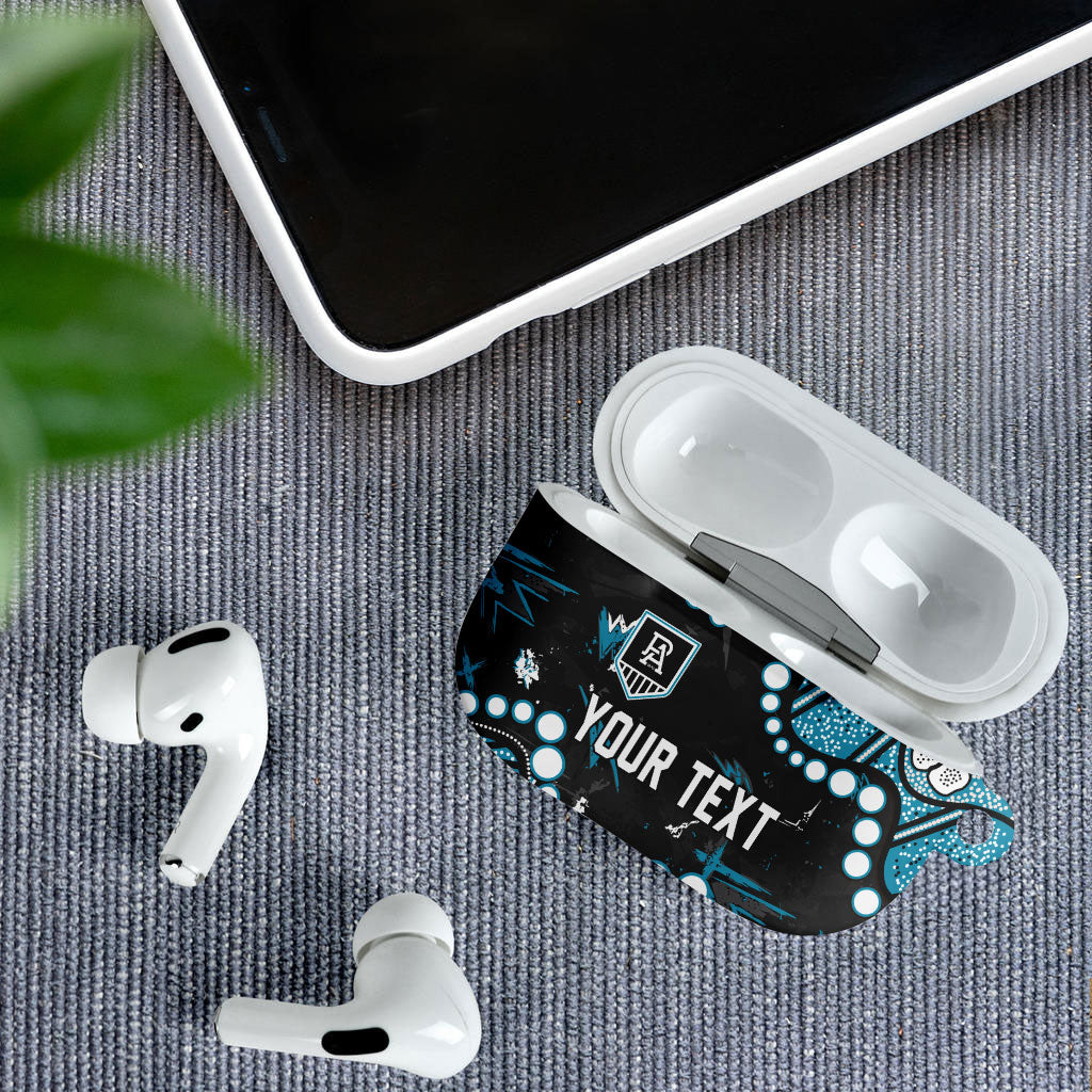 Personalized Port Adelaide Power AirPods Case Aboriginal Pattern with Graffiti Style