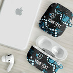 Personalized Port Adelaide Power AirPods Case Aboriginal Pattern with Graffiti Style