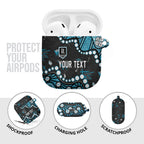 Personalized Port Adelaide Power AirPods Case Aboriginal Pattern with Graffiti Style