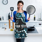 Personalized Port Adelaide Power Apron Aboriginal Pattern with Graffiti Style
