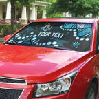 Personalized Port Adelaide Power Auto Sun Shade Aboriginal Pattern with Graffiti Style