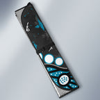 Personalized Port Adelaide Power Auto Sun Shade Aboriginal Pattern with Graffiti Style