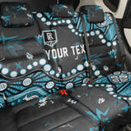 Personalized Port Adelaide Power Back Car Seat Cover Aboriginal Pattern with Graffiti Style