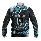Personalized Port Adelaide Power Baseball Jacket Aboriginal Pattern with Graffiti Style