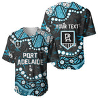 Personalized Port Adelaide Power Baseball Jersey Aboriginal Pattern with Graffiti Style