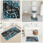 Personalized Port Adelaide Power Bathroom Set Aboriginal Pattern with Graffiti Style