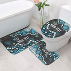 Personalized Port Adelaide Power Bathroom Set Aboriginal Pattern with Graffiti Style