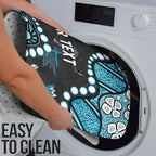 Personalized Port Adelaide Power Bathroom Set Aboriginal Pattern with Graffiti Style