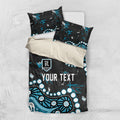 Personalized Port Adelaide Power Bedding Set Aboriginal Pattern with Graffiti Style