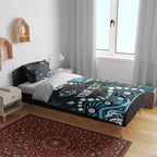 Personalized Port Adelaide Power Bedding Set Aboriginal Pattern with Graffiti Style